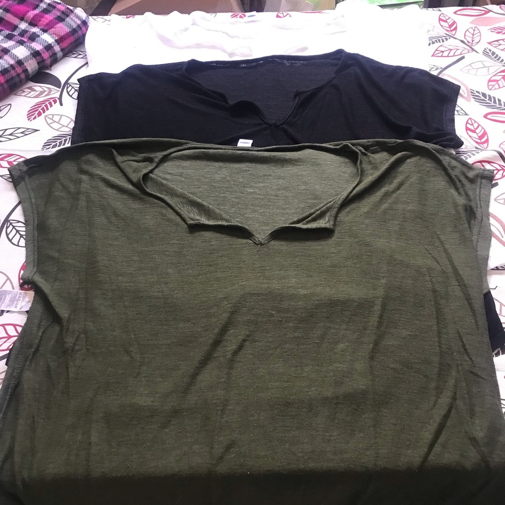 Three v neck short shirts